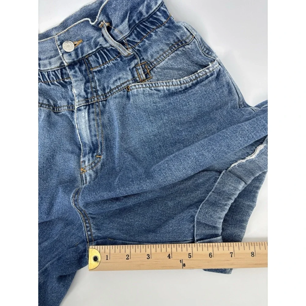 Vintage Jordache Stone Cuffed Baggy Denim Jean High Rise Shorts Sz 6 Y2K Momcore